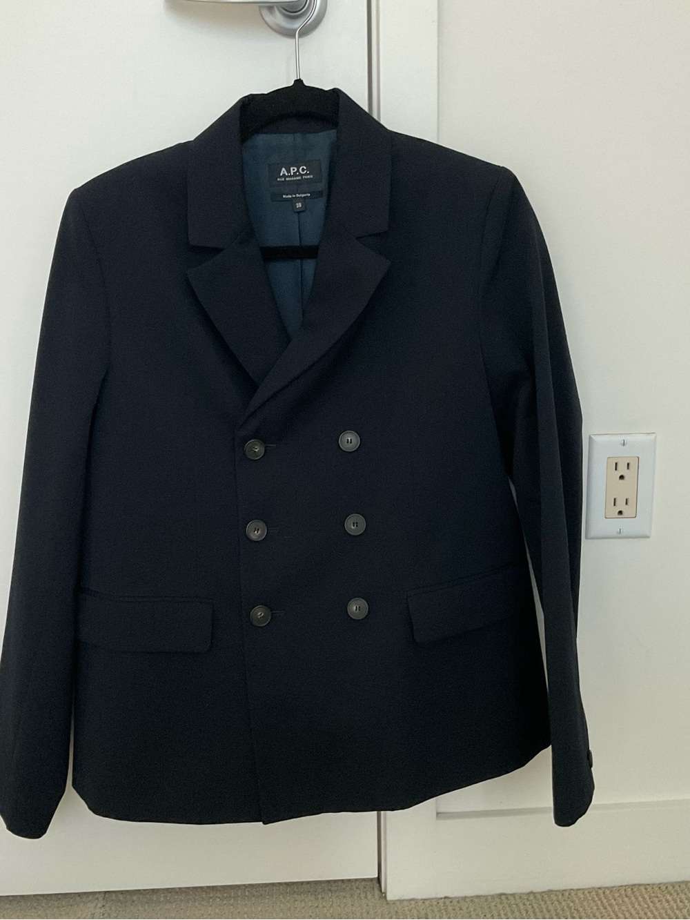 A.P.C. Double-Breasted Navy Pea Coat